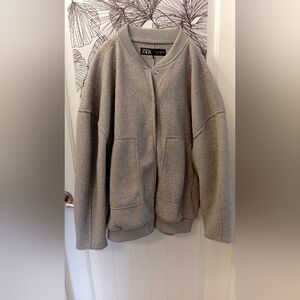 Zara Light Gray Casual Jacket